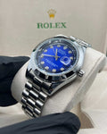 Rolex Oyster silver With blue Dial