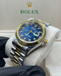 Rolex Oyster Truetone With Blue Cut Dial