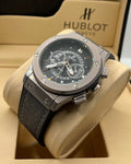Hublot Black Scelton With Gray Strap