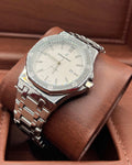 Audemars Piguet silver with White Dial