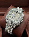 Cartier Diamond Stone with White Dial