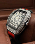 Frank Muller Red Strap with Black Dial
