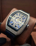 Frank Muller Blue strap with Blue stone Dial